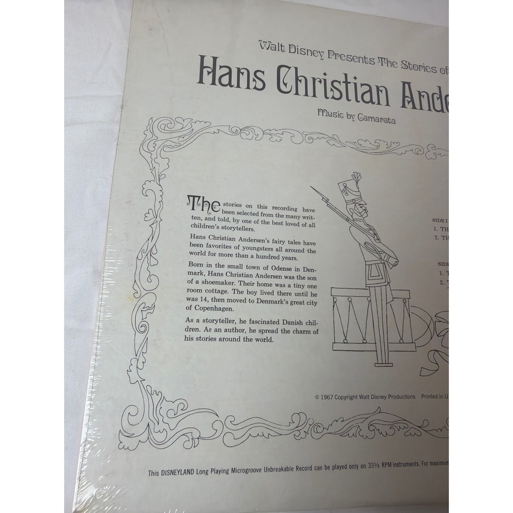 Walt Disney The Stories Of Hans Christian Andersen ST3964 LP Sealed 1967 Vinyl - Picture 9 of 10